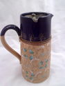 Rare Antique Doulton-Slater Lidded Jug, Pitcher wi