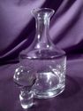 Vintage Crystal Decanter w/Stopper, Minimalist Des