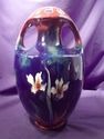 Austria Moravian Pottery Vase, Rare Antique, Hand-