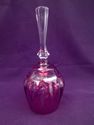 Cut Crystal Bell, Cranberry Cut to Clear with Clea