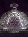 Rare EAPG Adams Glass Footed, Covered Sugar, 1851-