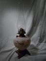 Antique Kerosene Lamp, Hand-Painted Art Glass Tank