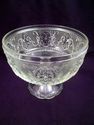 Two Pieces EAPG: Glass Pedestal Footed Bowl, Sandw