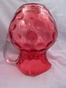 Large 94 Oz. Fenton Cranberry Coin Dot Pitcher, Cl