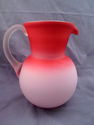 Peachblow Pitcher, Victorian Antique, Satinized Ro