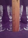 Set of Four Lotus Vesta Pattern Etched Crystal Liq