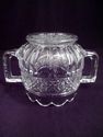 Early Molded Glass Sugar Cube Bowl & Milk, Cream P