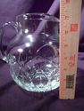 Large Handmade Cut Crystal Pitcher, Beautiful Shap