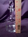 Vintage Crystal Decanter w/Stopper, Minimalist Des