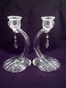 Pair of Cambridge Caprice Candle-Holders, Clear, E