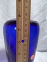 Cobalt Blue Art Glass Vase, Clear Glass, Placed Bu