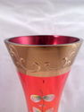 Large Bohemian Hand-Made Cranberry Art Glass Vase,