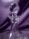 Vintage Crystal Decanter w/Stopper, Minimalist Des