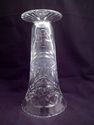 Vintage Footed Cut Crystal Vase, Cross-Hatch, Fan,