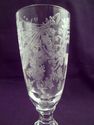 Set of Four Lotus Vesta Pattern Etched Crystal Liq