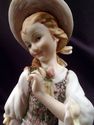 Figurine, Little Shepherdess with Flowers, Giusepp