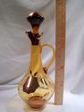 Vintage Large Set of Amber Venetian Wine Decanter 