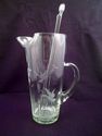 Glass Highball Set with Etched Ducks; Pitcher, 5 G