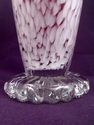 Art Glass Footed Basket, Cranberry, Milk Glass, Cl