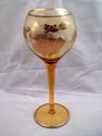 Vintage Large Set of Amber Venetian Wine Decanter 