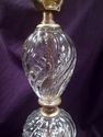 Swirled Glass Bulb Lamp with Marble Base, Working