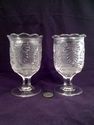 Pair Of Scalloped EAPG Buttermilk Glasses or Spoon