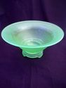 Large Vaseline Satinized Depression Glass Anchor H