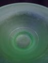 Large Vaseline Satinized Depression Glass Anchor H