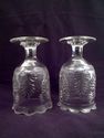 Pair Of Scalloped EAPG Buttermilk Glasses or Spoon