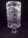 Cut Crystal Decanter, Stoppered, Cross-Hatch and F