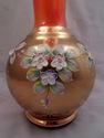 Large Bohemian Hand-Made Cranberry Art Glass Vase,