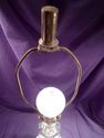 Swirled Glass Bulb Lamp with Marble Base, Working