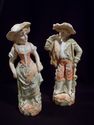 Antique Pair of German Bisque Porcelain Figurines,