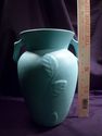 Large Monmouth Handled Vase, Robins Egg Blue Satin