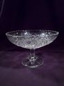 Unusual Compote, Glass, Triple Mold, 19th Century 