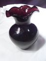 Vase, Small Vintage Bud, Amethyst Glass, Ruffled R