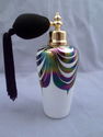 Opalescent Glass Perfume Atomizer with Iridescent 