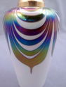 Opalescent Glass Perfume Atomizer with Iridescent 