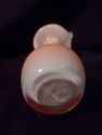 Small Art Glass Vase, Handmade, Deep Orange to Whi