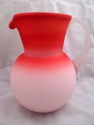 Peachblow Pitcher, Victorian Antique, Satinized Ro