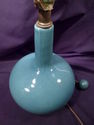 Blue Ceramic Lamp, 22" Height, with Shade and Matc