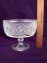 Two Pieces EAPG: Glass Pedestal Footed Bowl, Sandw