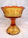 Rare Northwood EAPG Amberina Footed and Covered Je