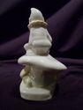 Figurine, Belleek, Porcelain, Elf, Sitting on Mush