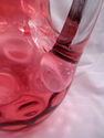 Large 94 Oz. Fenton Cranberry Coin Dot Pitcher, Cl