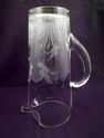 Glass Highball Set with Etched Ducks; Pitcher, 5 G