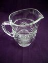 Early Molded Glass Sugar Cube Bowl & Milk, Cream P