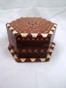 Moroccan Marquetry Dresser, Compact Box, Vintage 1