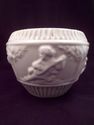 Roseville Donatello Blanc Jardiniere, Flower Pot, 