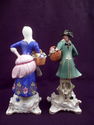 Pair Sitzendorf Porcelain Figurines, Male and Fema